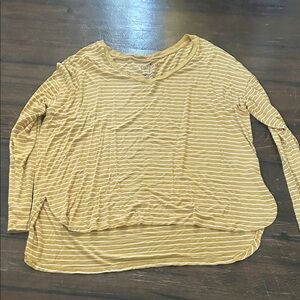 Cato Mustard Striped Long Sleeve Top